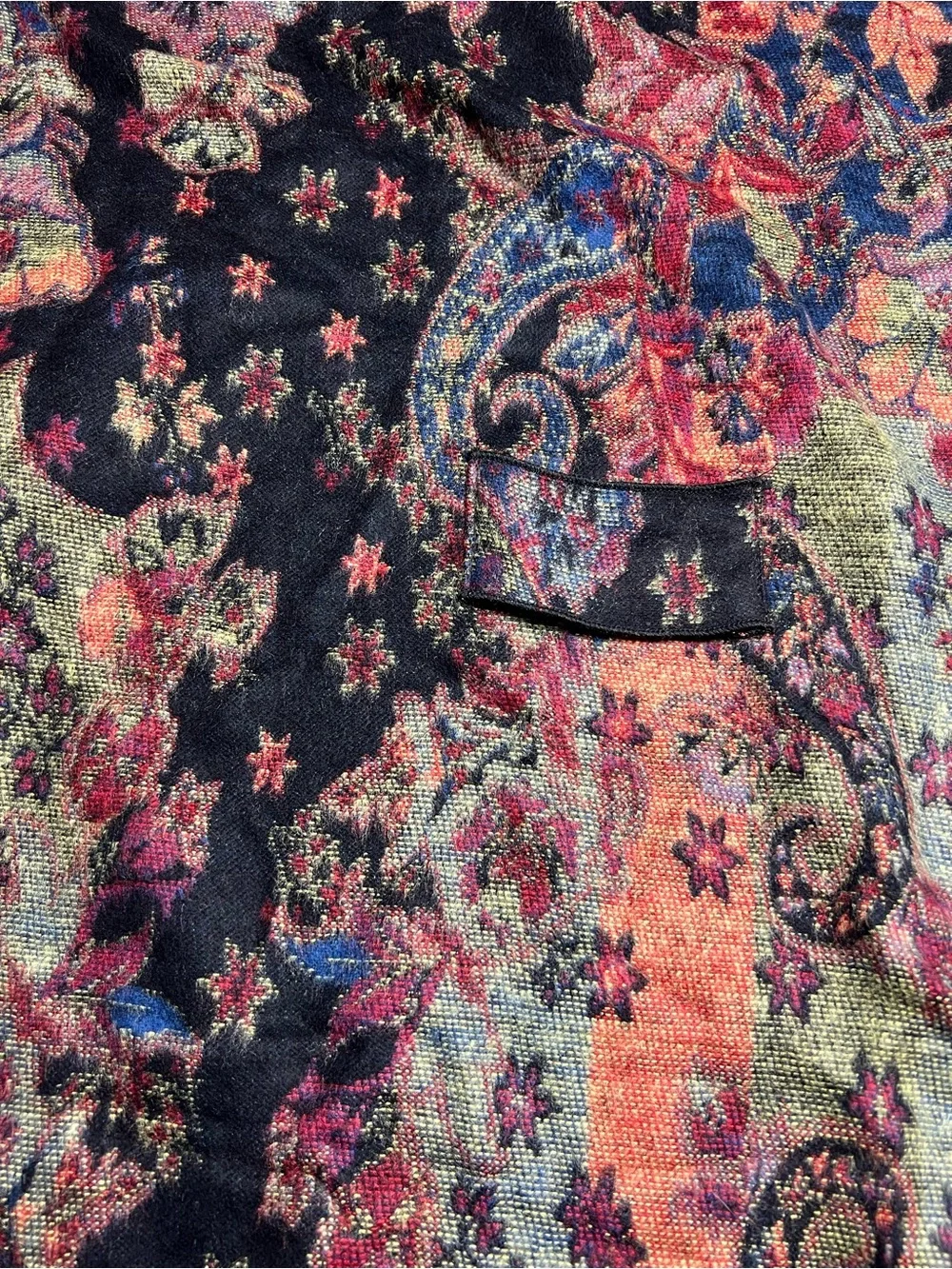 100% Cashmere Paisley Witchy Shawl Cape Wrap